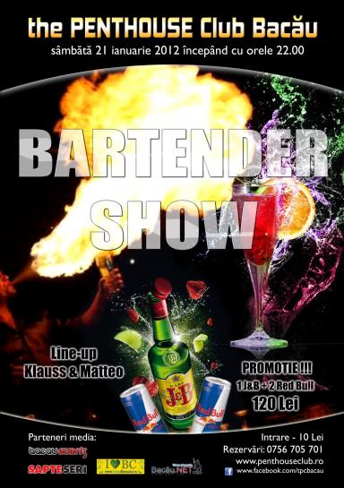 poze bartender show la bacau