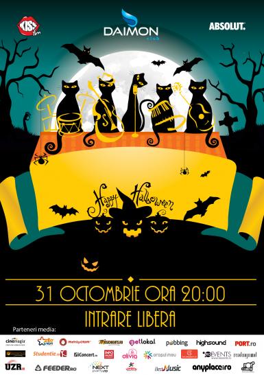 poze cats on the roof halloween party 