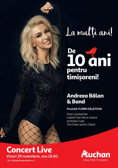 poze concert andreea balan band auchan iulius mall timisoara