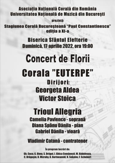 poze concert de florii al corului euterpe