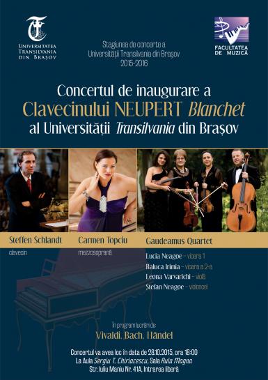 poze concert de inaugurare a clavecinului universitatii transilvania 