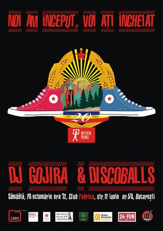 poze concert gojira discoballs