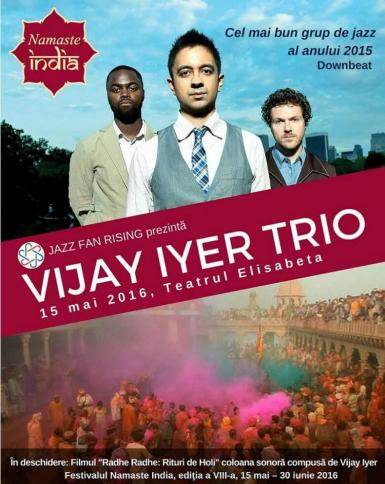 poze concert live vijay iyer trio proiectie film rites of holi 