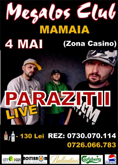 poze concert parazitii sambata 4 mai club megalos mamaia