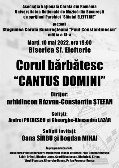 poze concertul corului barbatesc cantus domini 