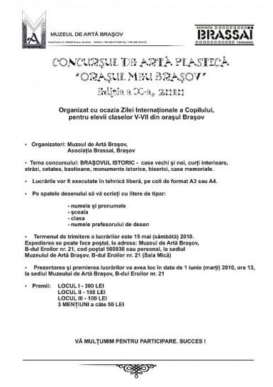 poze concursul de arta plastica orasul meu brasov brasov