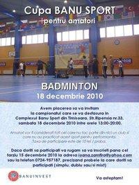 poze cupa banu sport la badminton pentru amatori 2010