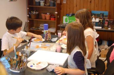 poze curs de pictura in acril copii 