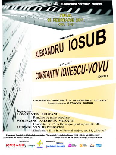 poze dirijor alexandru iosub solist constantin ionescu vovu pian filarmonica oltenia