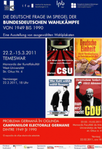 poze expozitie problema germana in oglinda campaniilor electorale germane intre 1949 si 1990 