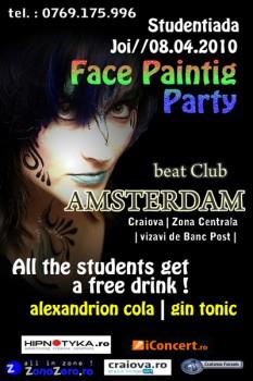 poze face paintig party la amsterdam beat club
