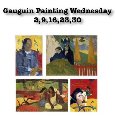 poze gauguin painting wednesday