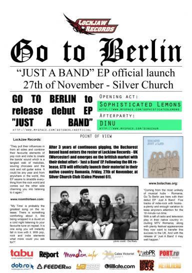 poze go to berlin lansare ep just a band 