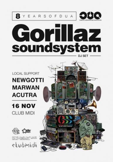 poze gorillaz sound system club midi