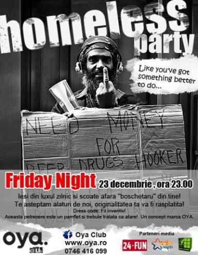 poze homeless party oya club
