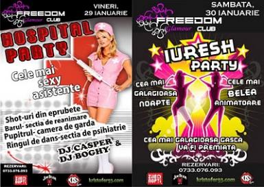 poze hospital party si iuresh party in freedom glamorous club din roman