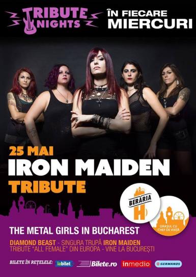 poze  iron maiden tribute cu diamond beast all female band 