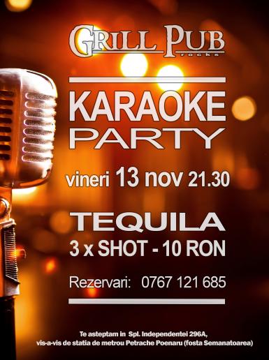 poze karaoke party in grill pub