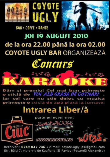 poze karaoke party joi 19 august 2010 la coyote ugly