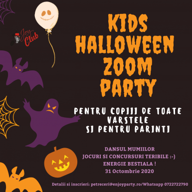 poze kids halloween zoom party tm