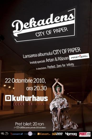 poze lansare album dekadens city of paper 