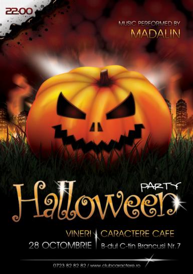 poze madalin si halloween party in caractere cafe