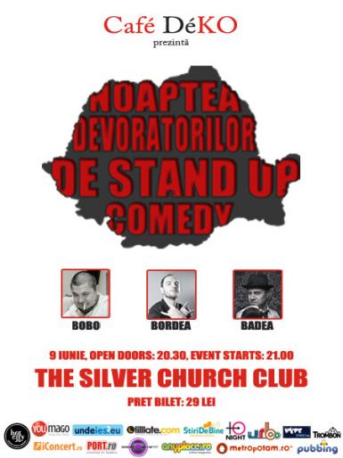 poze noaptea devoratorilor de stand up comedy la the silver church
