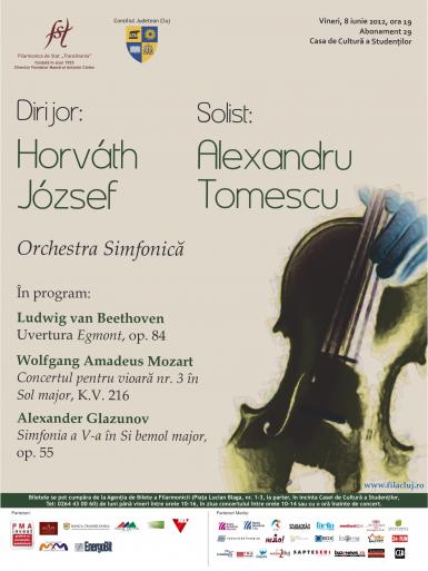 poze orchestra simfonica alaturi de violonistul alexandru tomescu