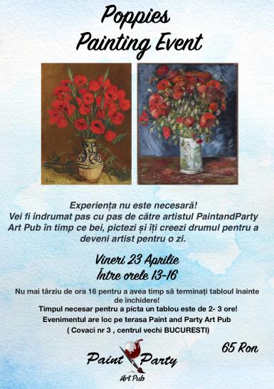 poze poppies painting event 23 aprilie