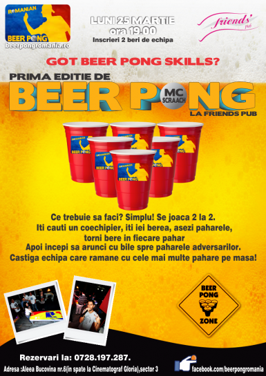 poze prima editie de beer pong la friends pub 25martie 