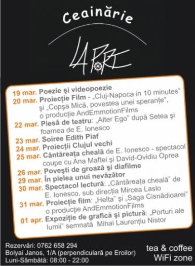 poze proiectii de film in ceainaria la port cluj