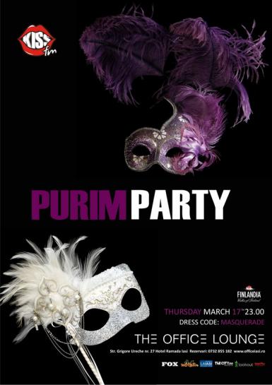 poze purim party la the office lounge