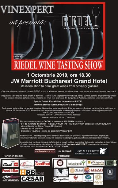 poze riedel wine tasting show by vinexpert