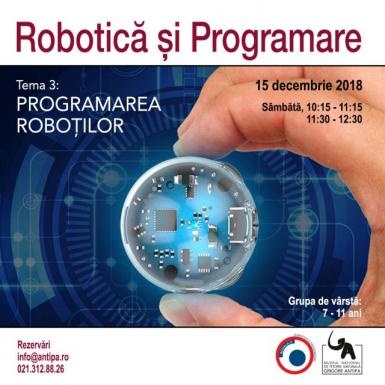 poze robotica i programare la muzeul antipa