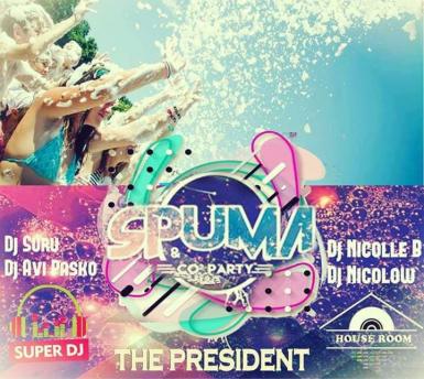 poze spuma party la the president