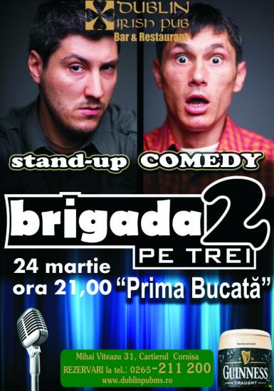 poze stand up comedy cu brigada 2 pe trei in dublin irish pub