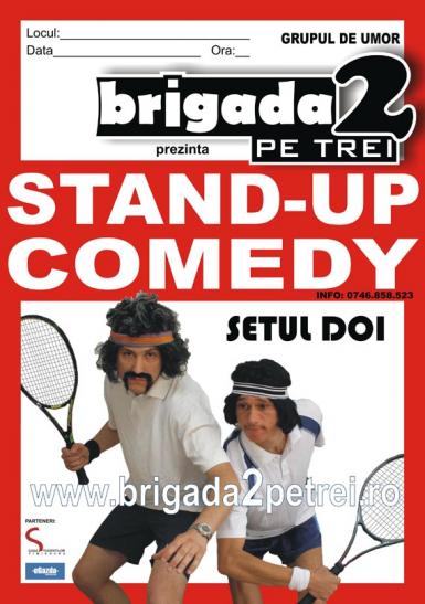poze stand up comedy cu brigada2 pe trei in mojo bar