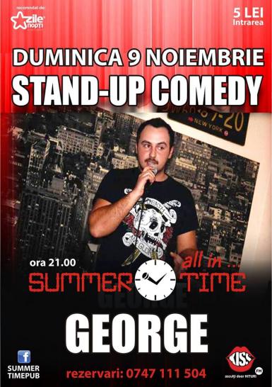 poze stand up comedy cu george la summer time pub galati