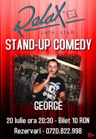 poze stand up comedy cu george relax caffe
