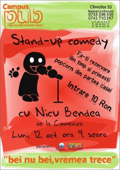 poze stand up comedy cu nicu bendea