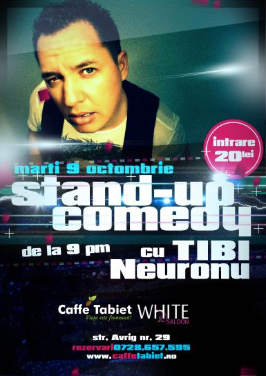 poze stand up comedy cu tibi neuronu