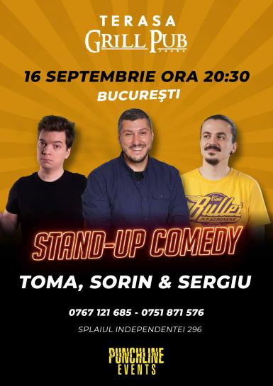 poze stand up comedy pe terasa grill pub 