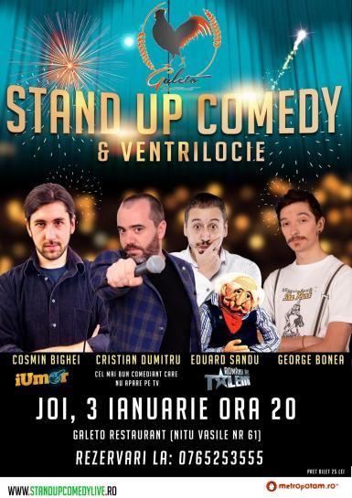 poze stand up comedy ventrilocie joi 3 ianuarie bucuresti
