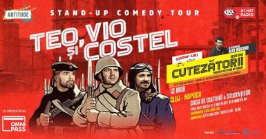 poze stand up show cu teo vio si costel on tour cluj