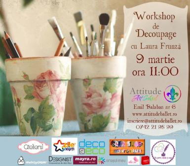 poze workshop de decoupage cu laura frunza