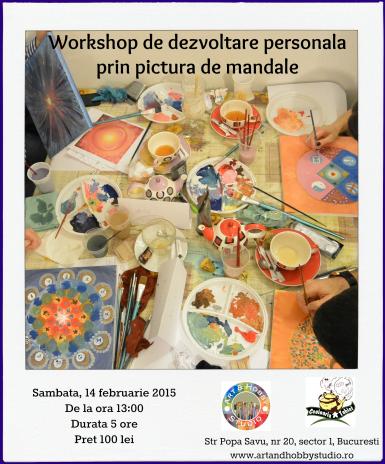 poze workshop de dezvoltare persoanala prin pictura de mandale