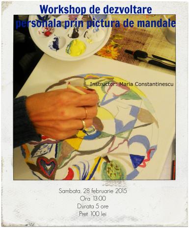 poze workshop de dezvoltare personala prin pictura de mandale 