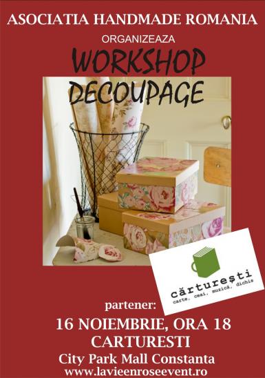 poze workshop decoupage la carturesti