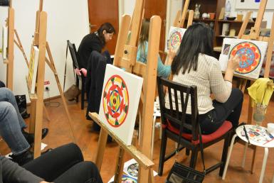 poze workshop pictura mandale