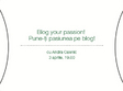 blog your passion pune ti pasiunea pe blog 